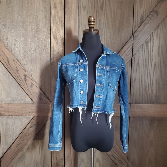 L'AGENCE Blue Denim Star Jean Jacket - Picture 5 of 5